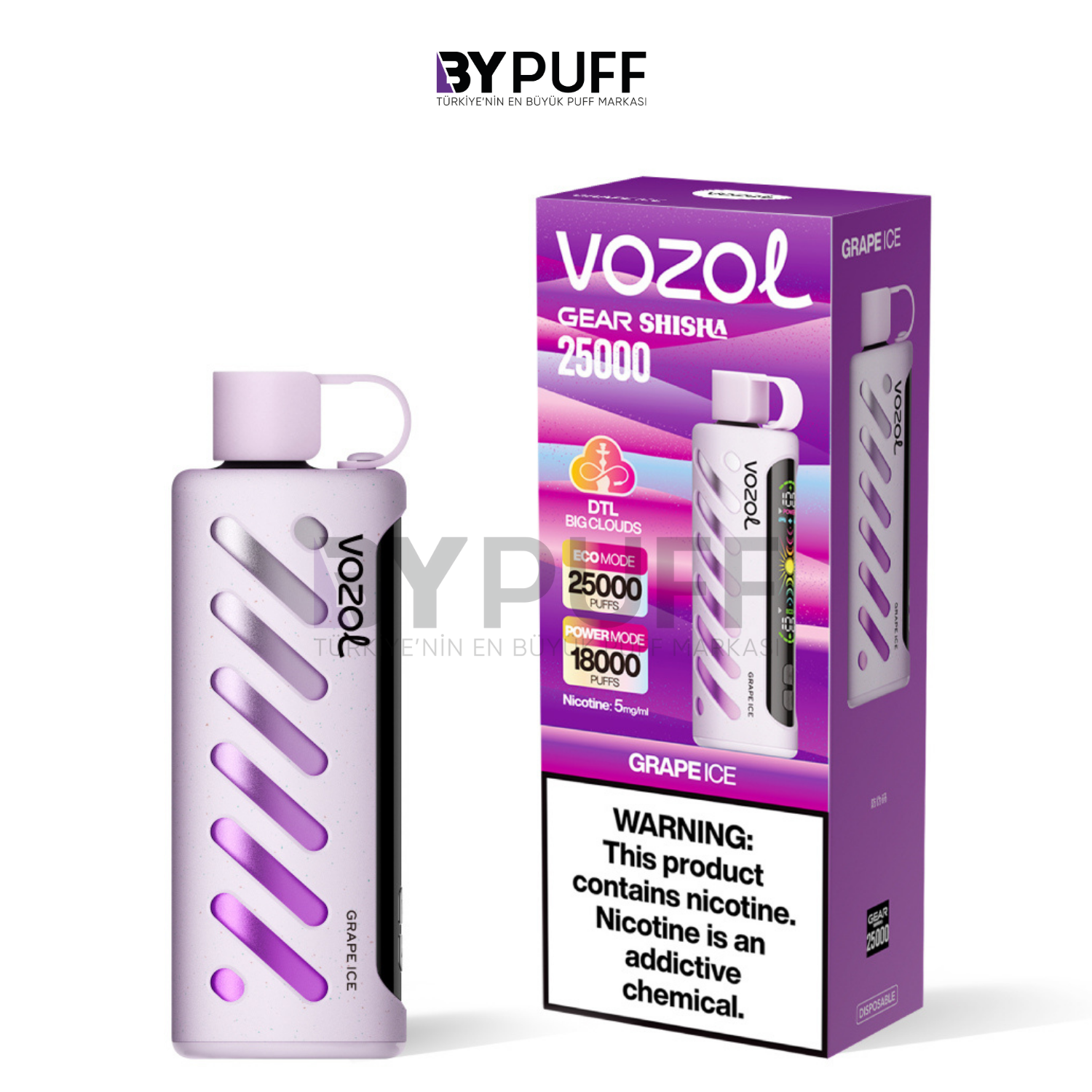 Vozol Gear Shisha 25000 Grape Ice