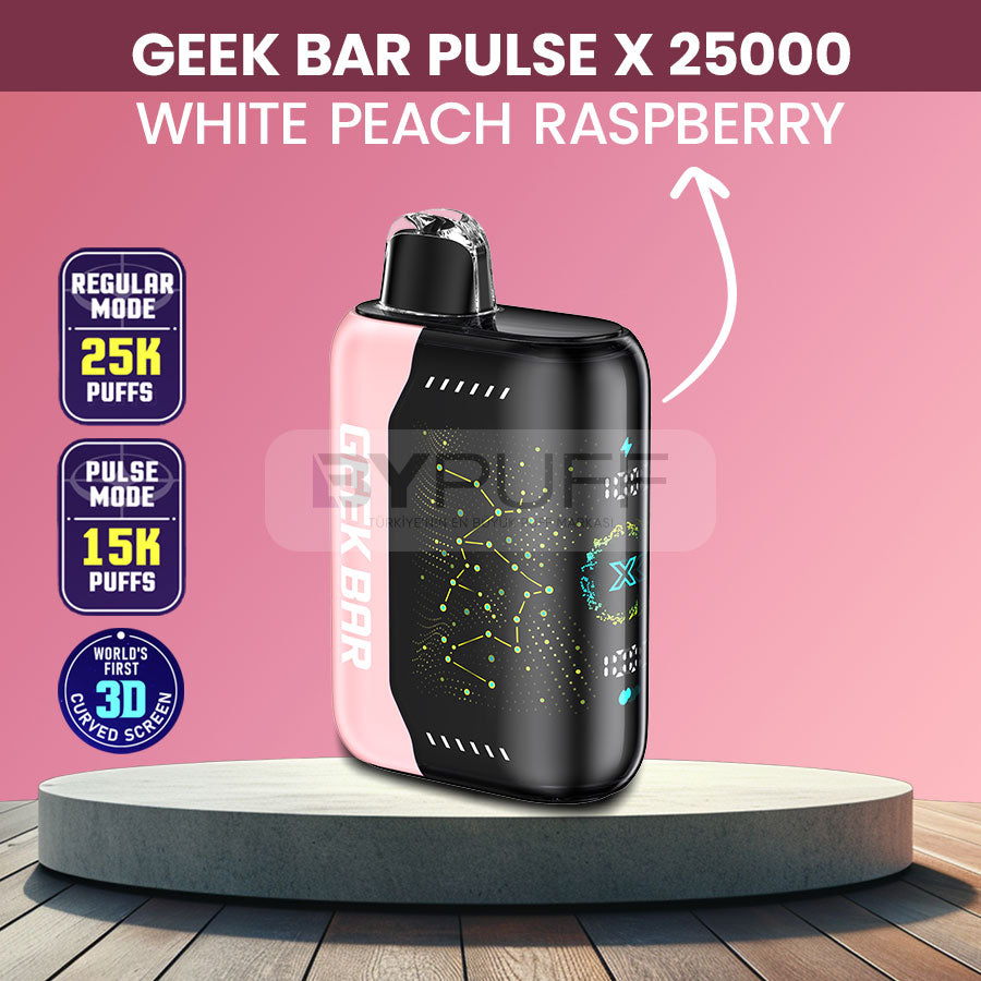 Geek Bar Pulse X 25000 White Peach Raspberry