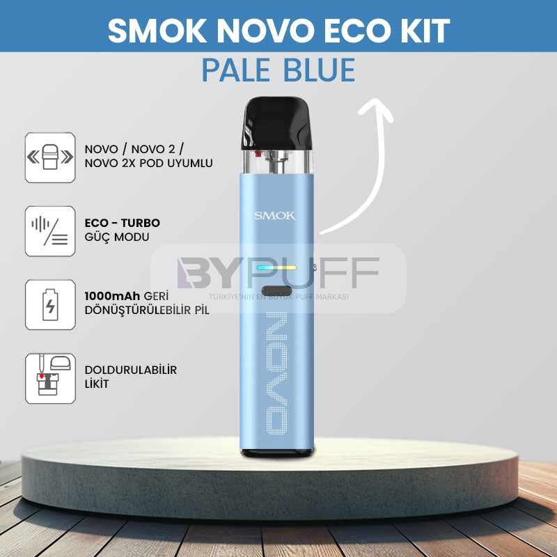SMOK Novo Eco Pod Vape Kit - Pale Blue